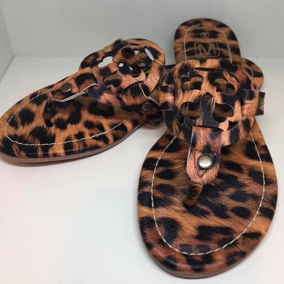 cheetah print flip flops